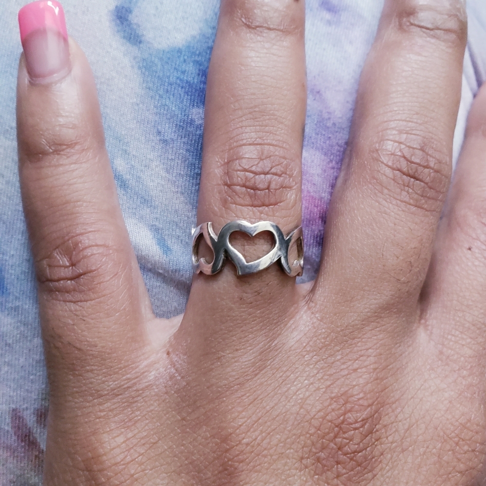 Sterling Silver Infinity Heart Ring - image 2